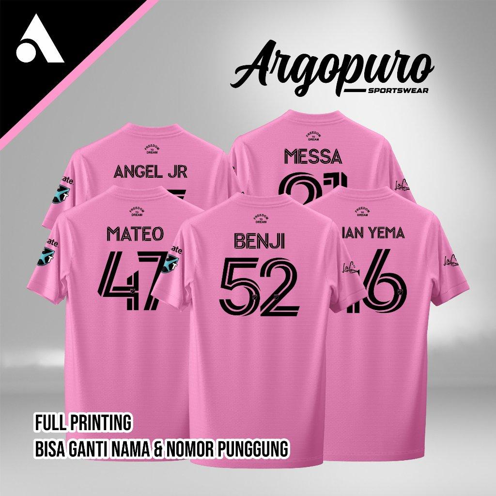 Jersey Inter Miami Akademi Mateo Benji Julian Yema Baju Kaos Sepak Bola Futsal Full Printing