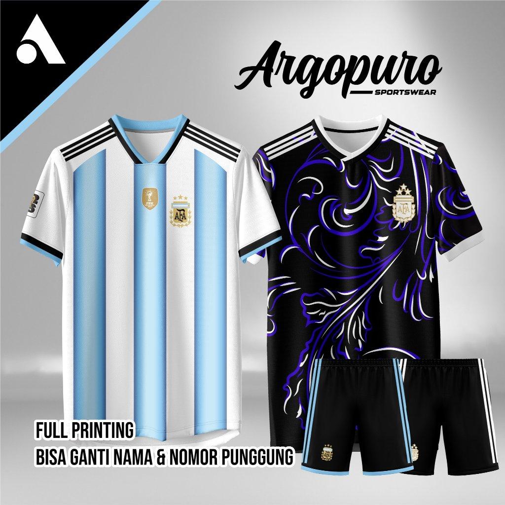 Jersey Argentina Baju kaos Messi Terbaru 2026 Full Printing