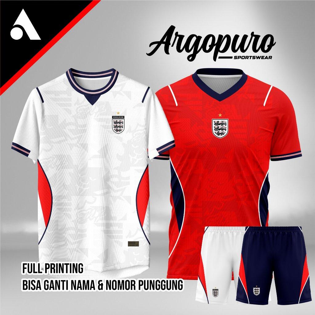Jersey Inggris Piala Dunia Baju Kaos England Terbaru 2026 Full Printing