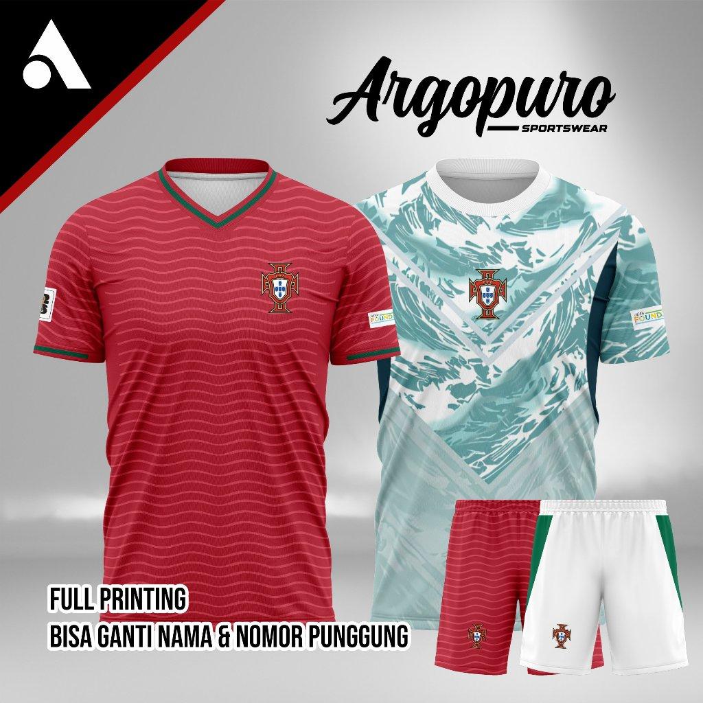 Jersey Portugal Baju Kaos Piala Dunia Sepak Bola 2026 Full Printing