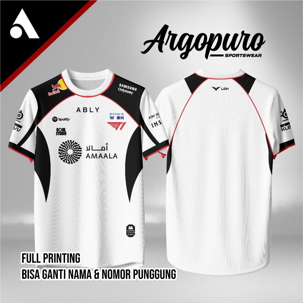 Jersey T1 Esports Baju Kaos Game CSGO LOL Terbaru 2026 Free Nickname