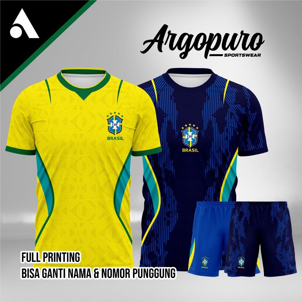 Jersey Brazil 2026 Piala Dunia Terbaru Baju Sepak Bola Full Printing